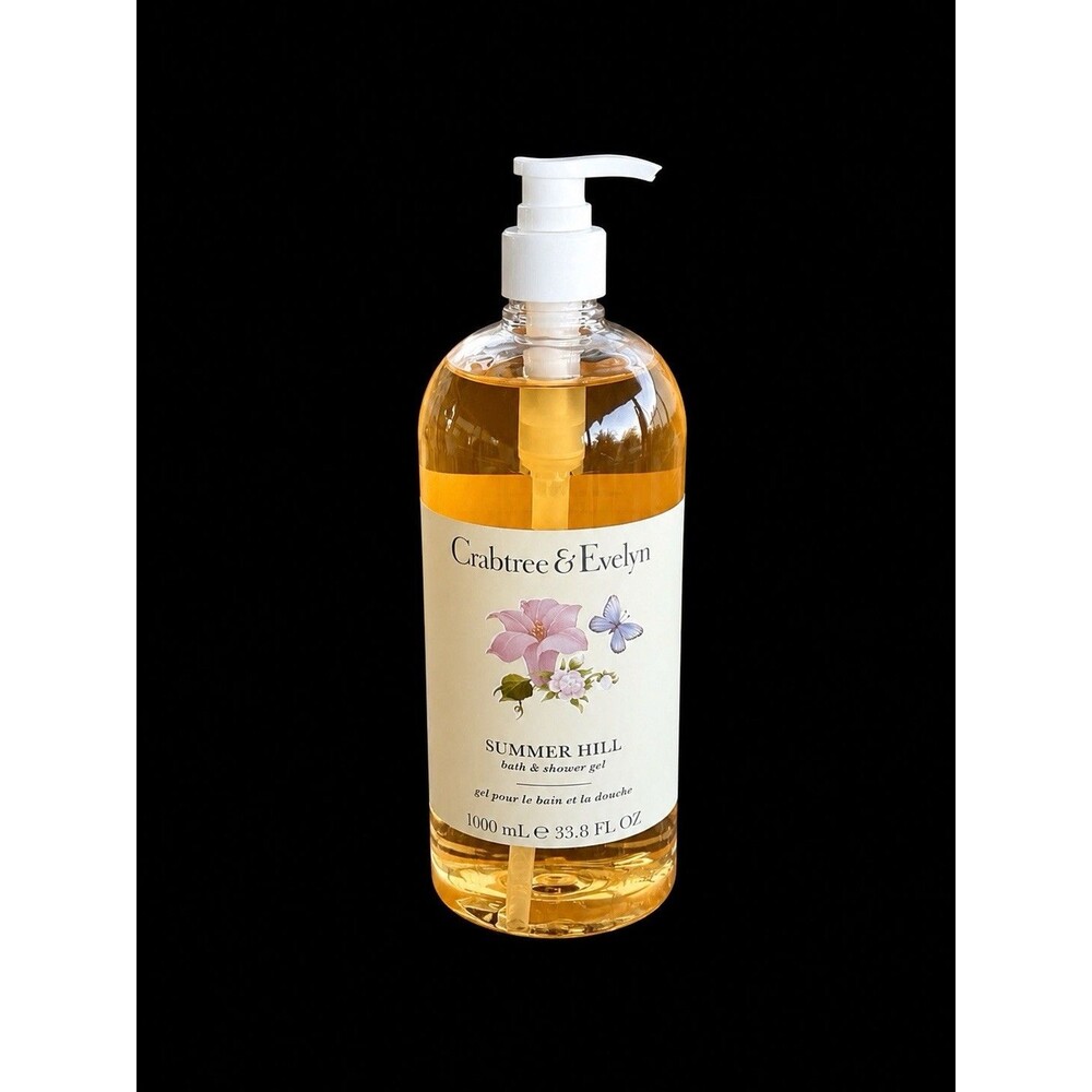 Crabtree & Evelyn Summer Hill Bath & Shower Gel 33.8 oz 1000ml Pump Bottle